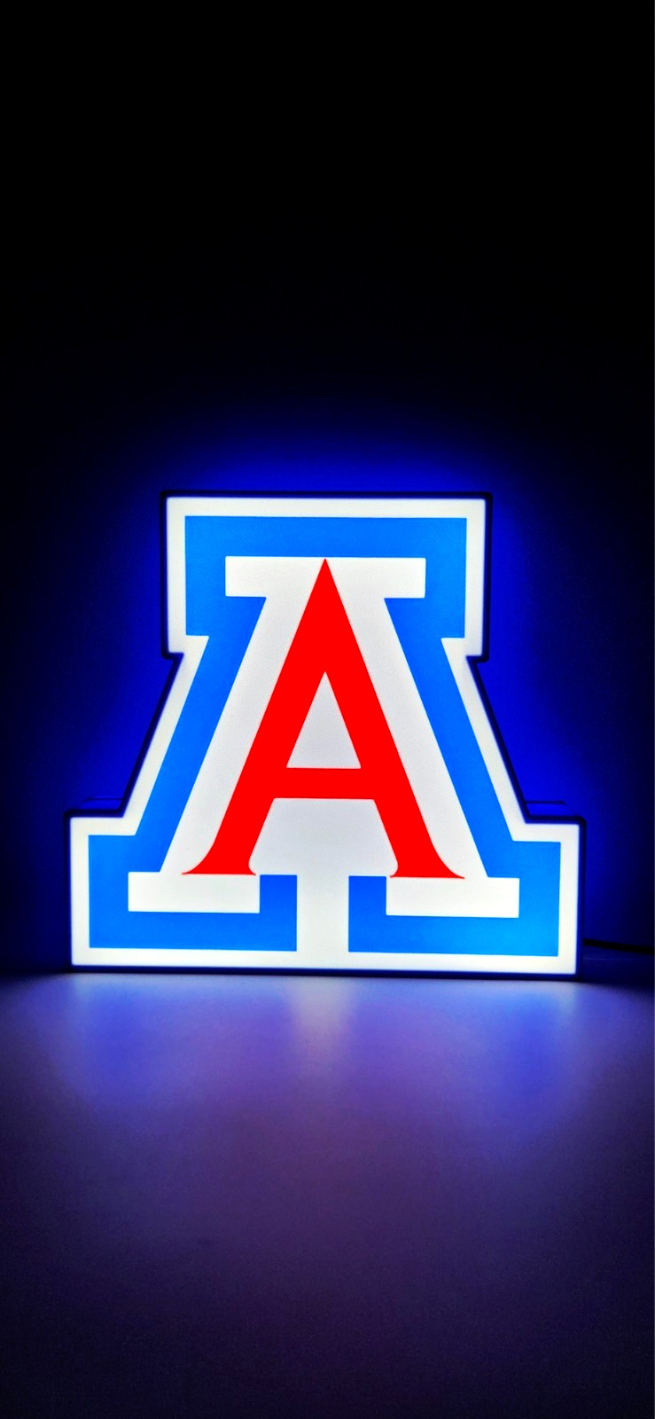 University of Arizona UofA LED Light Box Sign Lamp USB Powered 3D Print