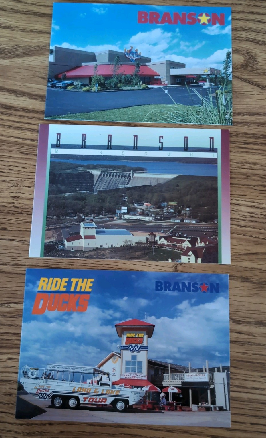 VINTAGE Branson Post Cards Lot of 3