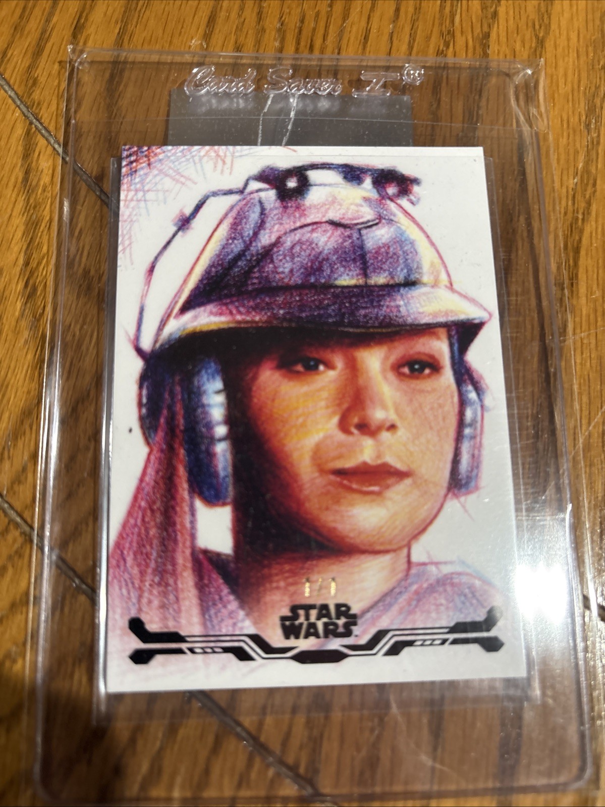 2025 Topps Star Wars Smugglers Outpost Zam Wesell Stellar Art Black Foil 1/1