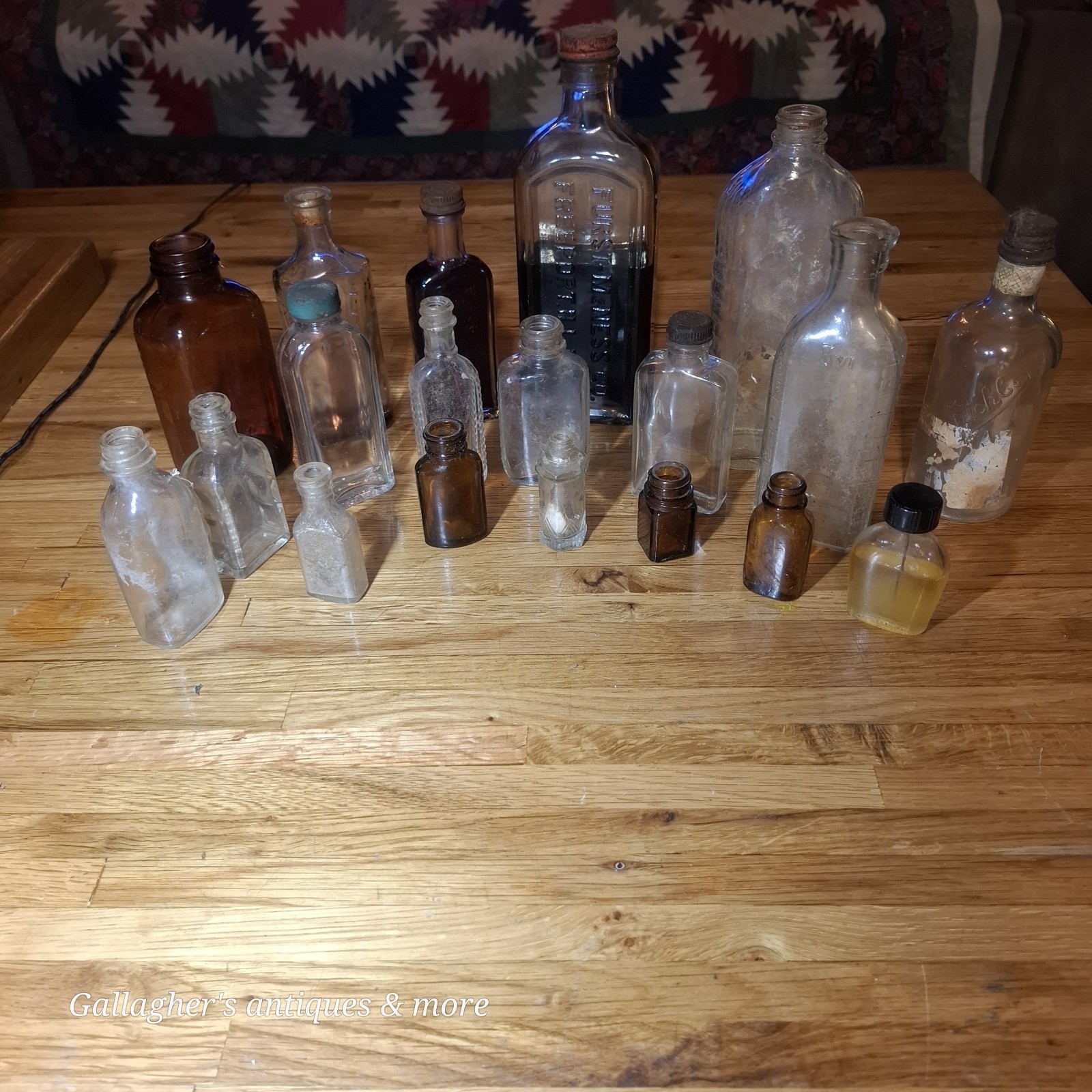 Huge vintage antique Miniature glass medicine medical empty bottle collection
