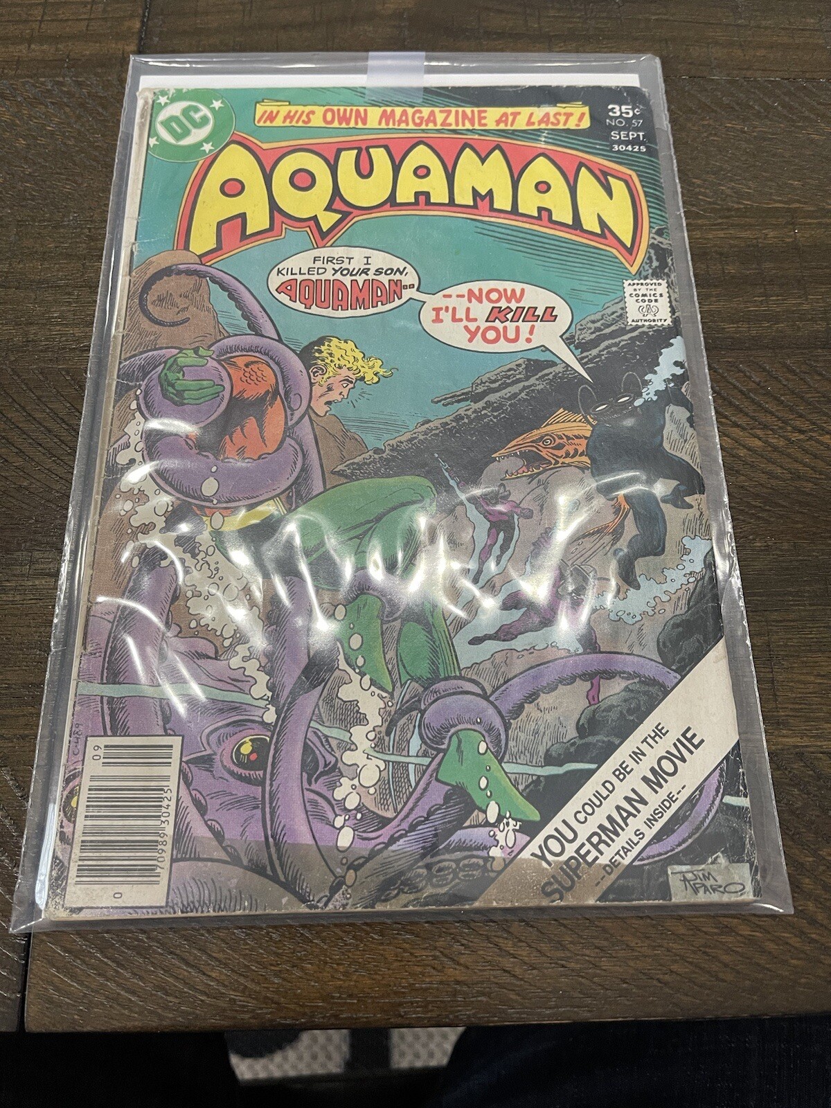 AQUAMAN #57 BLACK MANTA APPEARANCE 1977 DC Comics