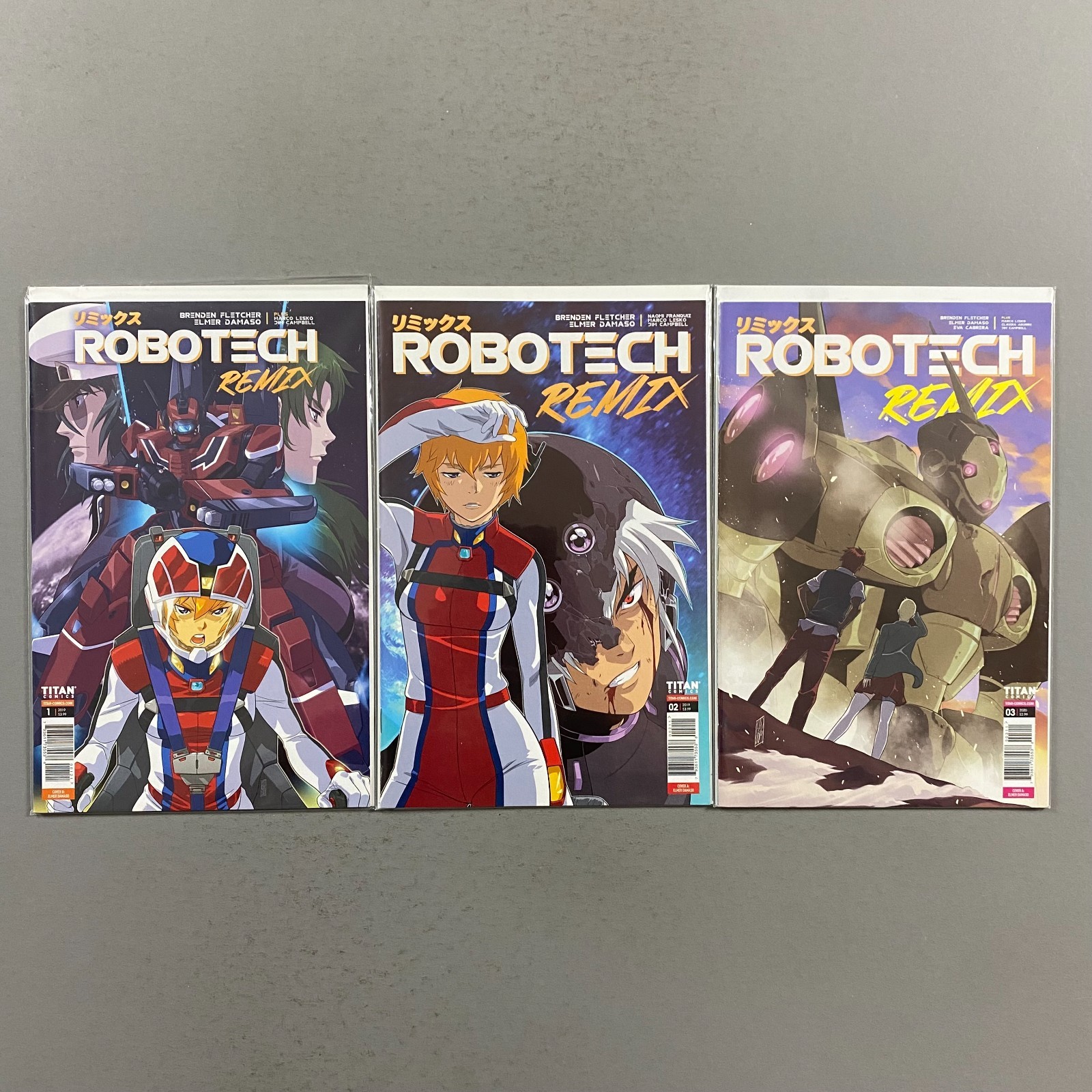ROBOTECH REMIX 1-3 MISSING ISSUE 4 (2019, TITAN COMICS) ROBOTECH REMIX 1-3 MISSING ISSUE 4 (2019, TITAN COMICS)