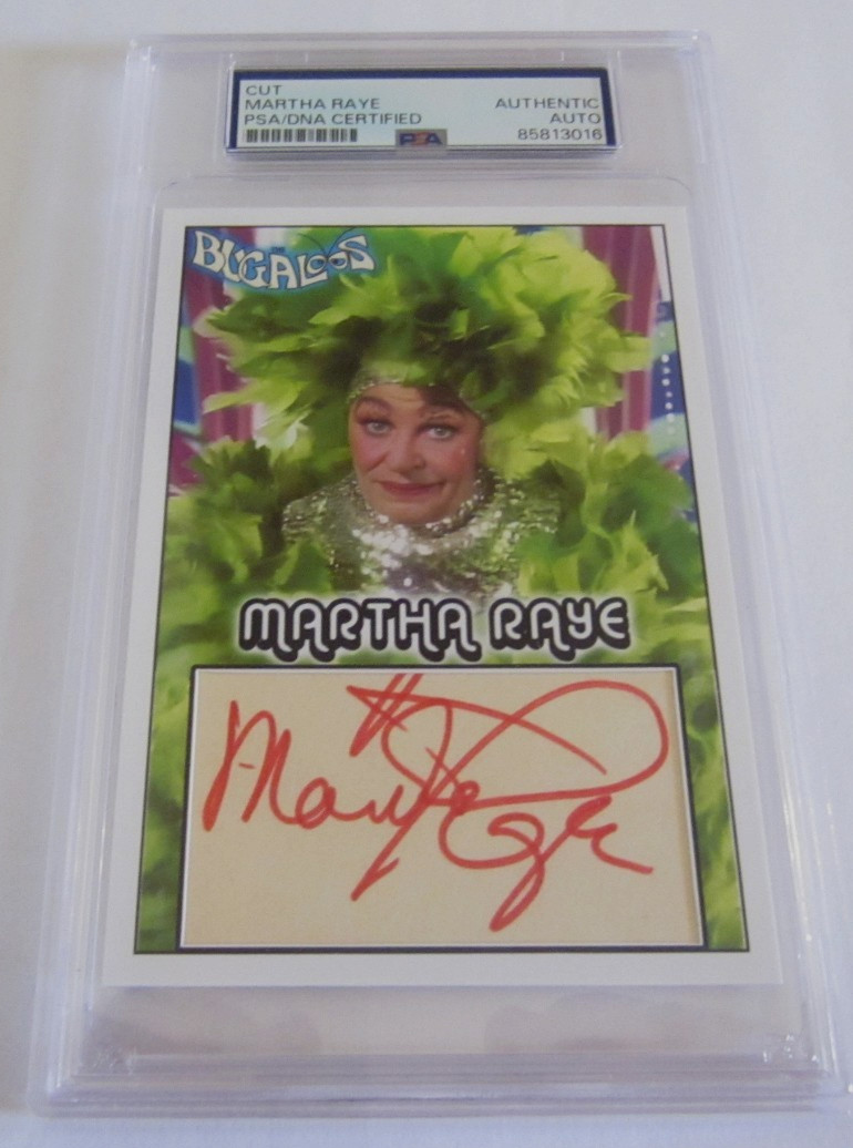Martha Raye signed autographed PSA custom 3.5x5  Benita Bizarre in The Bugaloos