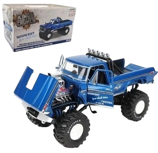 GreenLight 1:18 Kings of Crunch 1974 Ford F-250 Midwest 4WD Monster Truck 13605