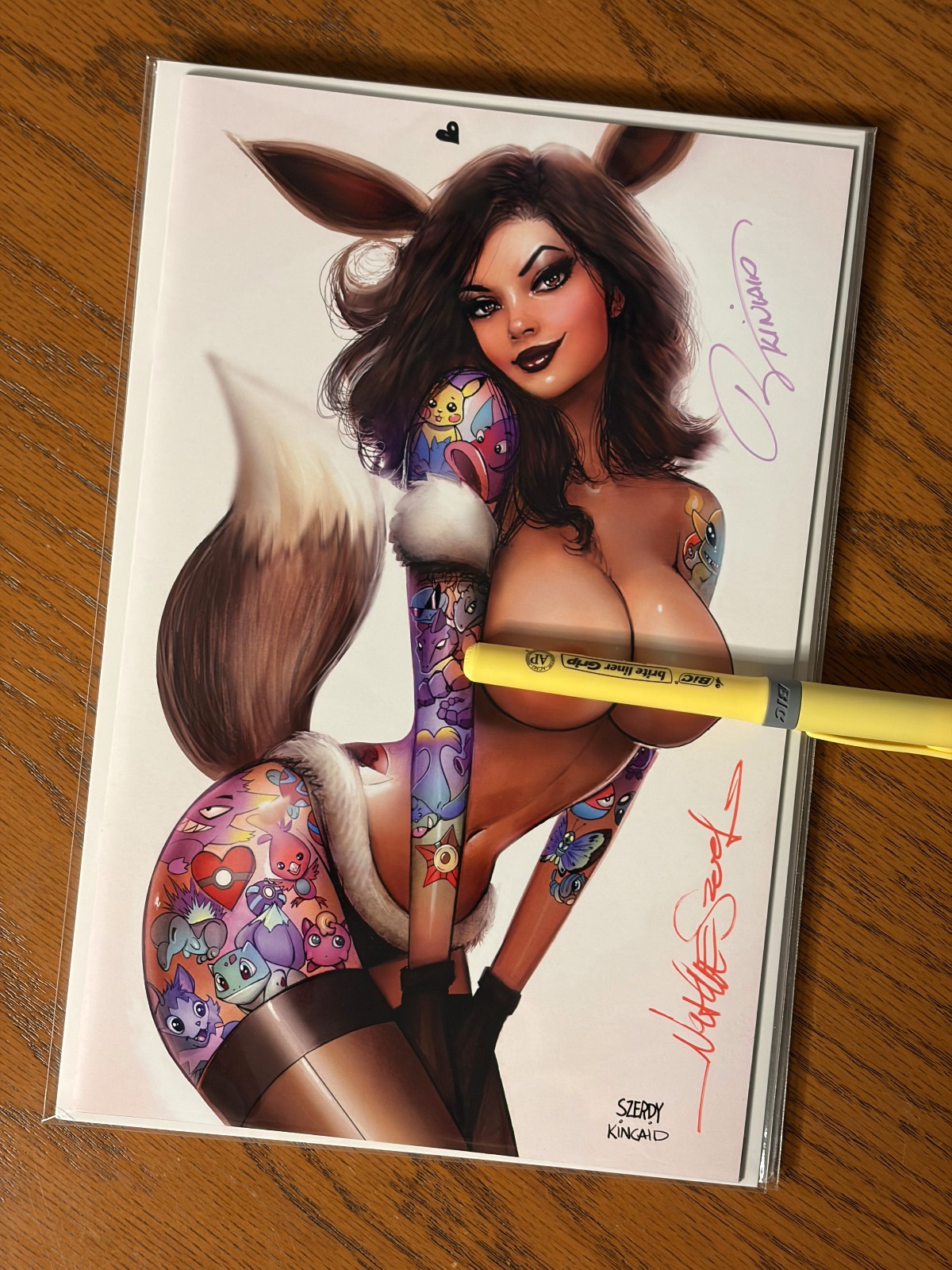 Zirty GirlZ 3 DUAL SIGNED Eevee Pokemon Sexy Ryan Kincaid Nathan Szerdy w/CoA