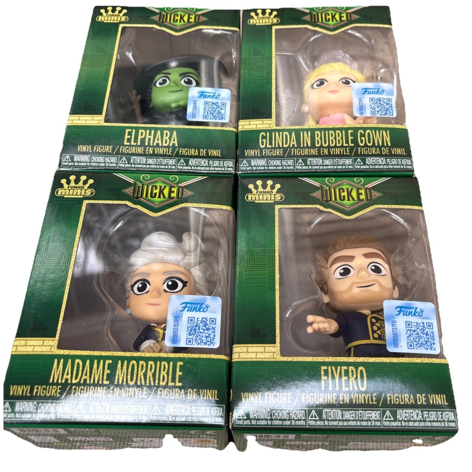 Wicked Funko Minis Set Of 4 ELPHABA FIYERO GLINDA MORRIBLE 2025 Wicked for Good Wicked Funko Minis Set Of 4 ELPHABA FIYERO GLINDA MORRIBLE 2025 Wicked for Good