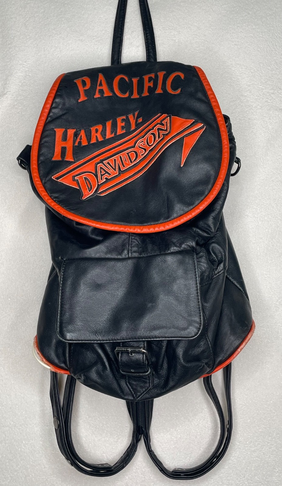 Harley Davidson Pacific Vintage Convertible Backpack/Shoulder Bag Leather USA