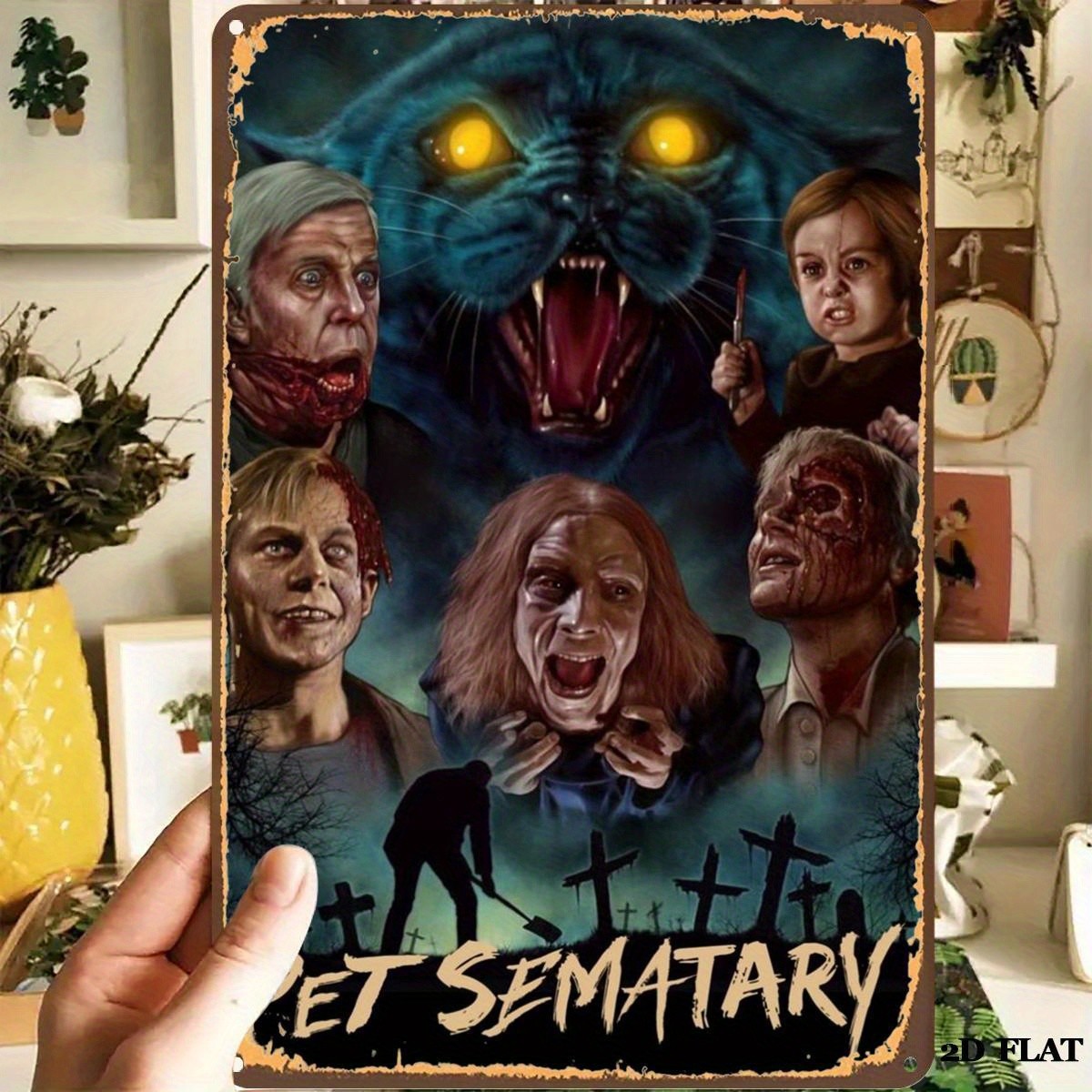 Pet Sematary Classic Horror Movie Poster Metal Tin Sign Durable 8x12