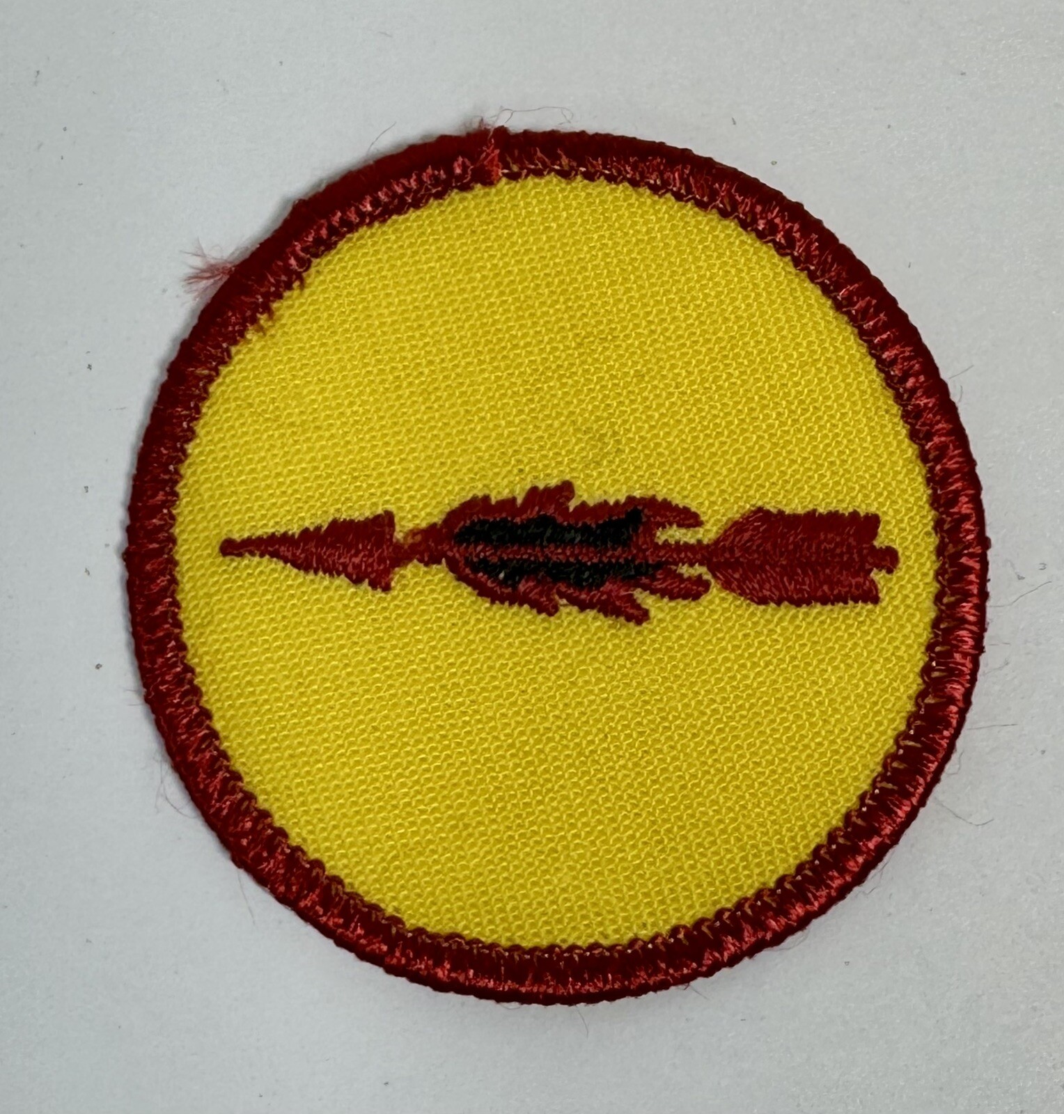 BSA Boy Scout Flaming Arrow Patch Vintage 2” Gold Red