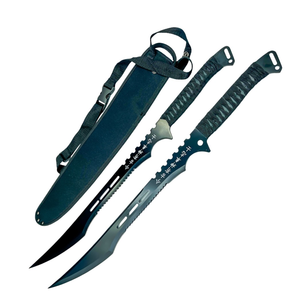 2 Pc Black Ninja Swords Set 27\ 2 Pc Black Ninja Swords Set 27\