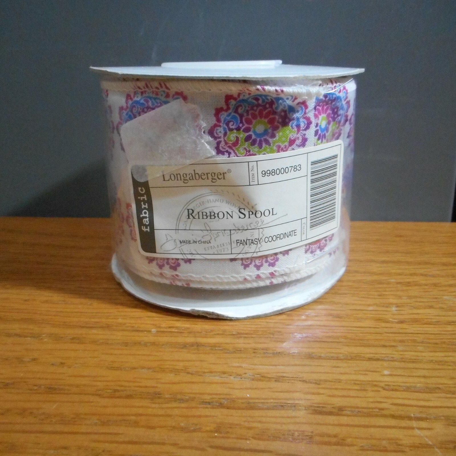 Longaberger Wired Ribbon Spool Fantasy Coordinate 2.5\
