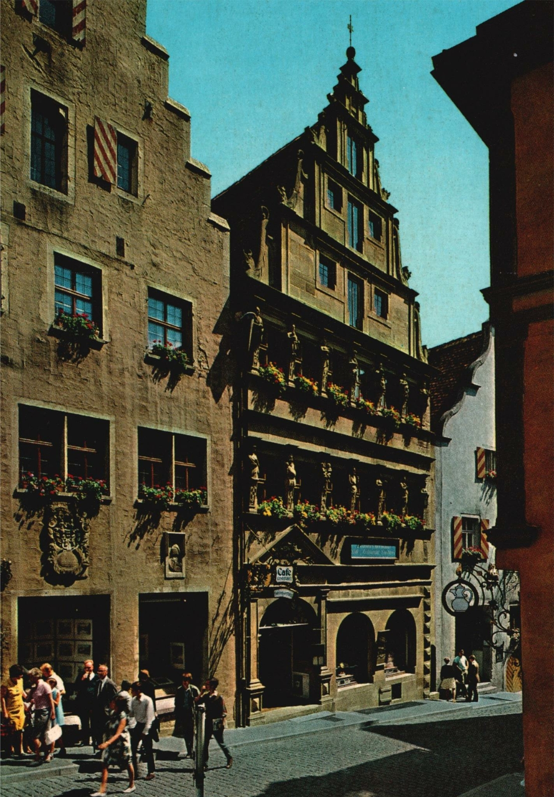 Vintage Postcard Rothenburg O D Tauber Baumeisterhaus Construction Frankfurt, D