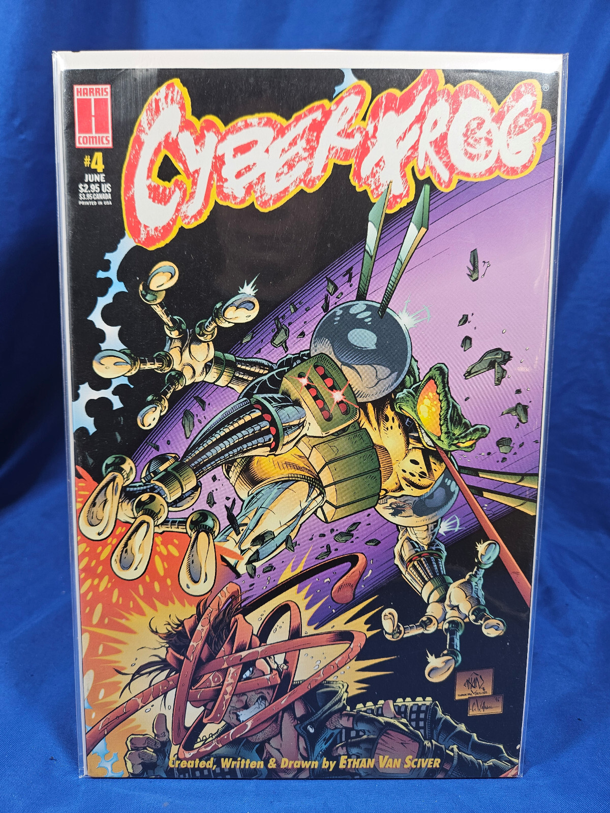 Harris Comics - Cyberfrog 4 FN/VF 7.0 Ethan Van Sciver 1st Printing 1996