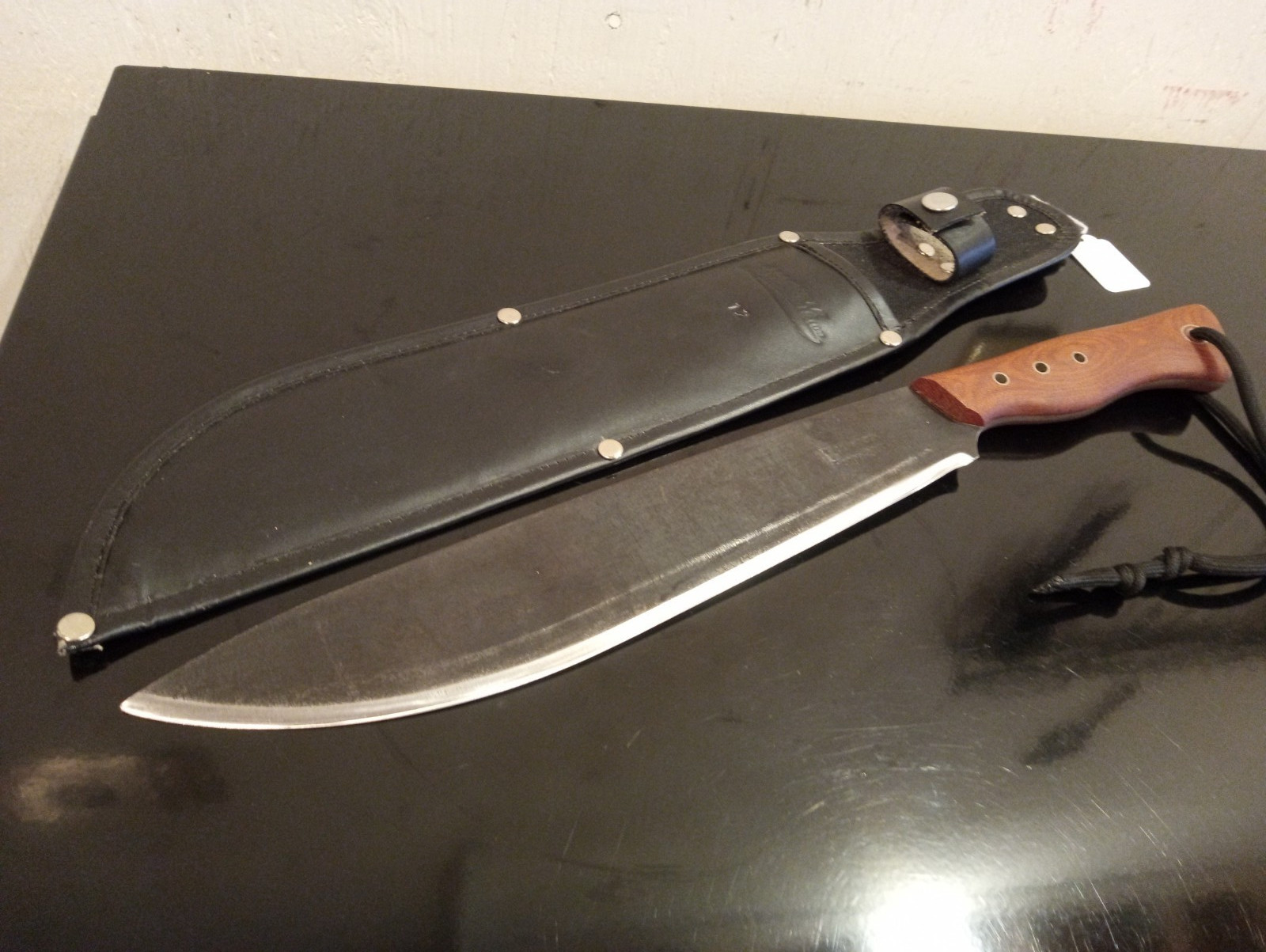 Rare Fiddleback Forge-Andy Roy  1 of 1  Forged BushCraft Machete.  17.5\'\' Long.