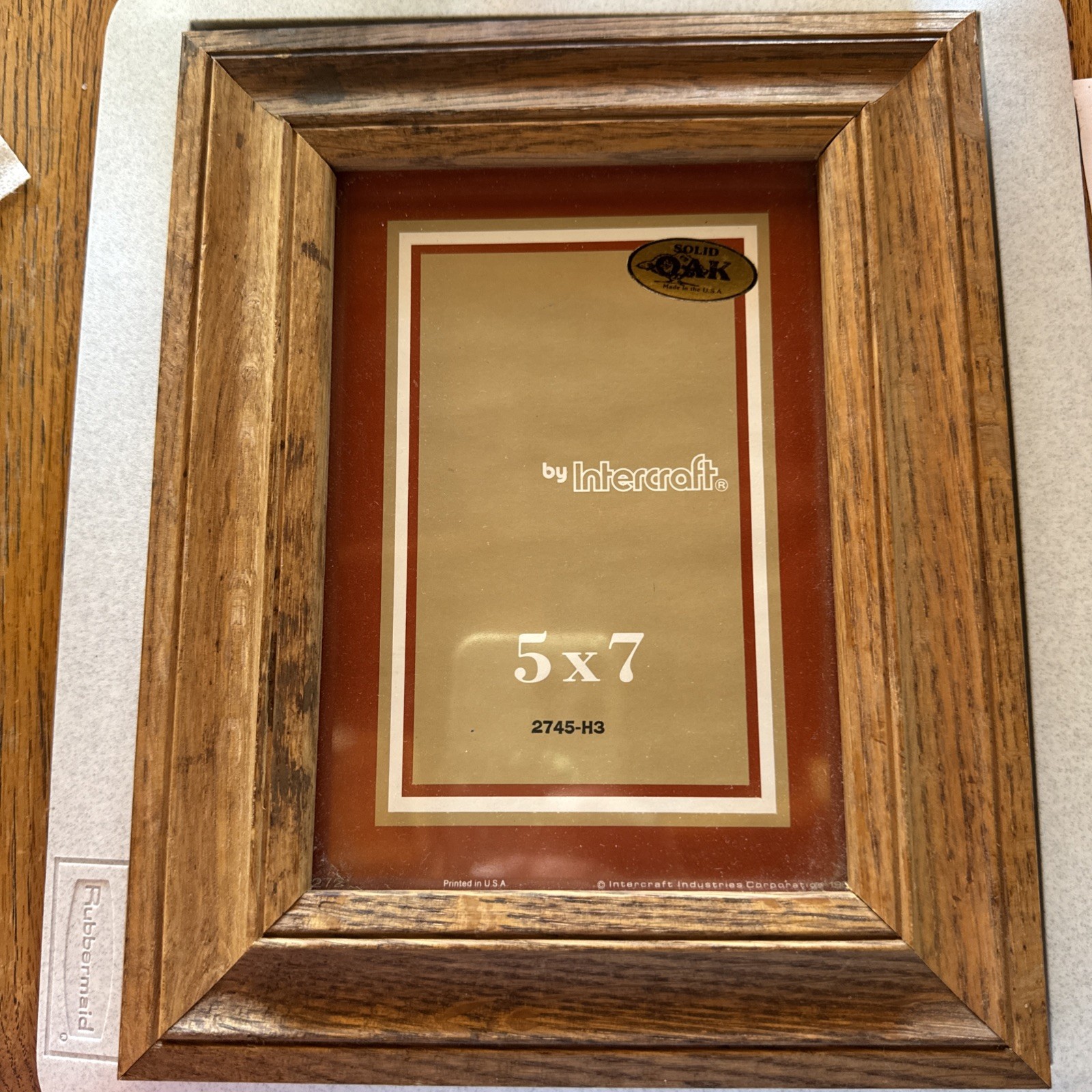 Vintage Intercraft Picture Frame 5X 7 Wooden Frame Wall and Table Mount #2745-H3 Vintage Intercraft Picture Frame 5X 7 Wooden Frame Wall and Table Mount #2745-H3