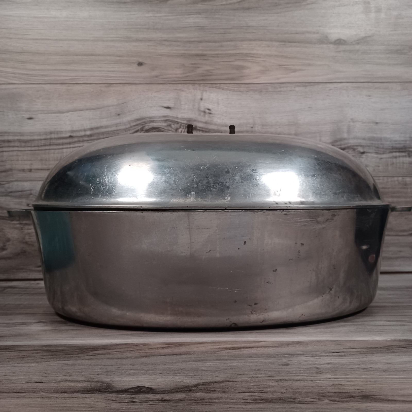 Vintage Household Institute Aluminum Roasting Pan w/ Lid Dutch Oven 18.5\