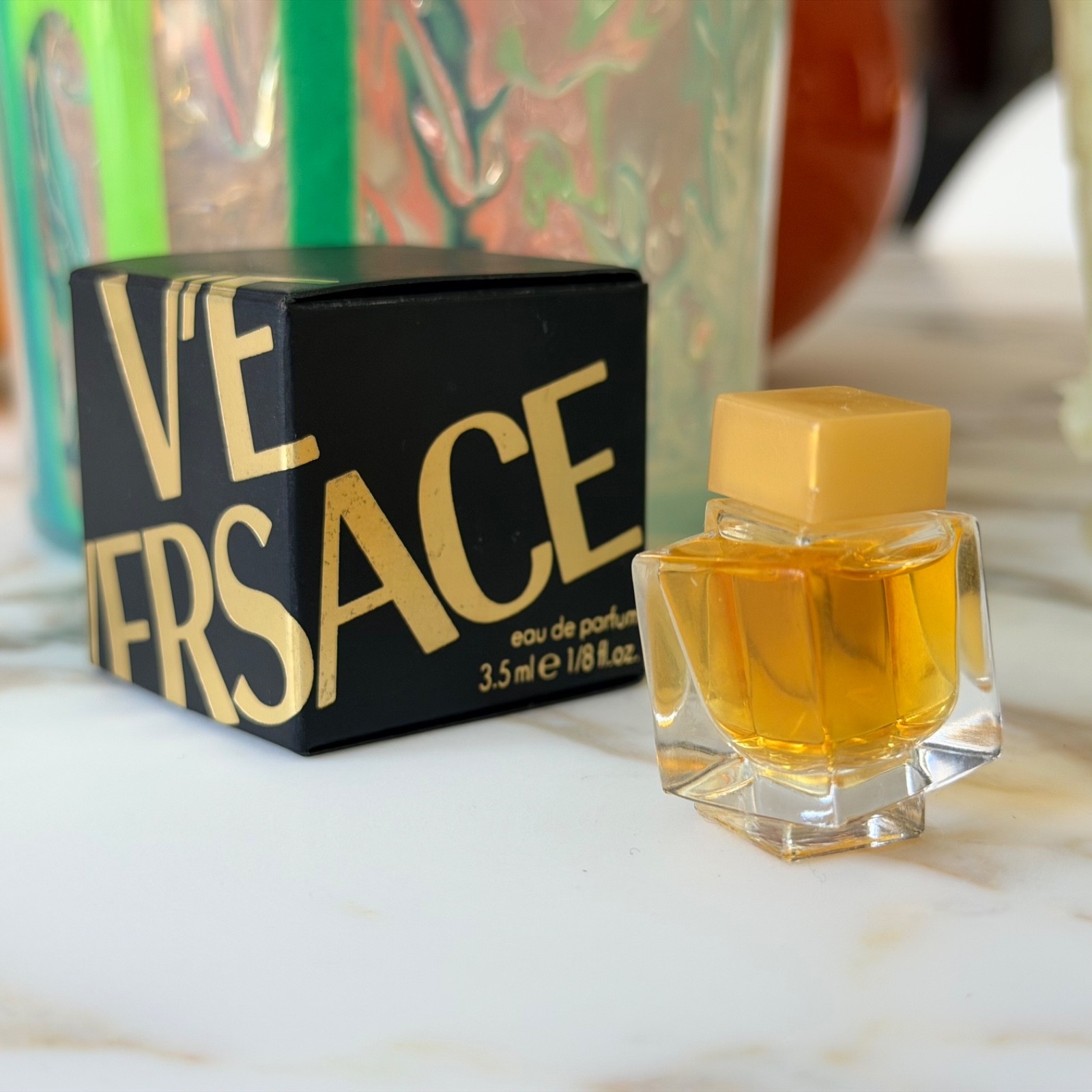 V\'E VERSACE mini perfume Eau de Parfum 3.5ml - 1/8 oz with box from 1989