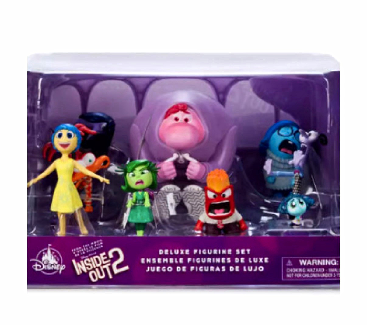 Disney Pixar Inside Out 2 Deluxe Figurine Set w/ Joy, Sadness, Disgust