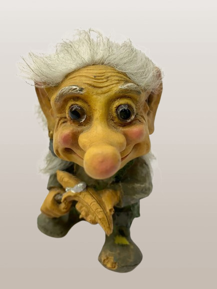 Vintage Troll Figurine Handmade Fantasy Elf Gnome Collectible Decor Gift