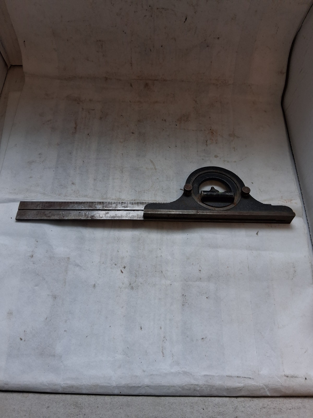 Antique Beveled Protractor Read