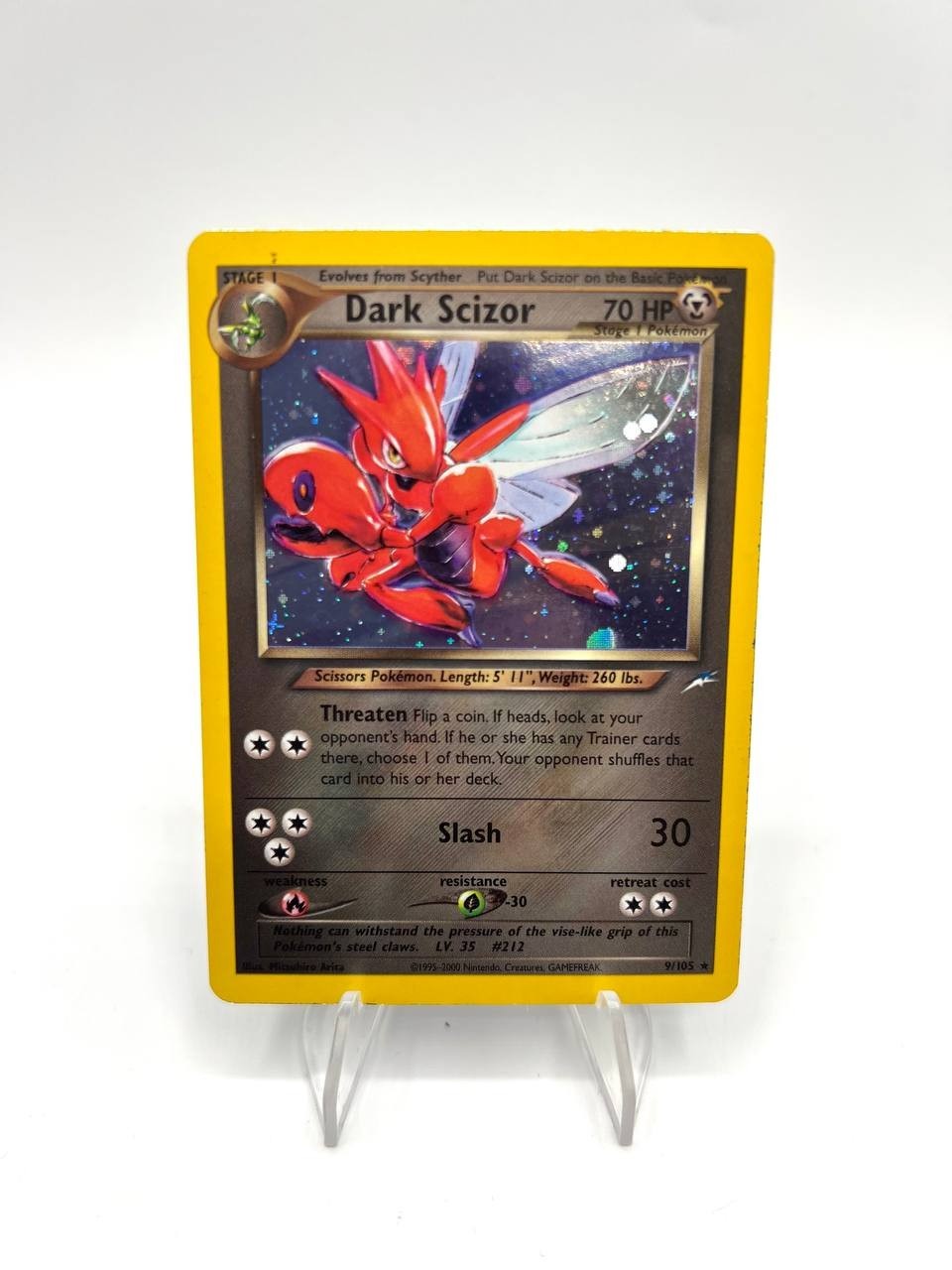 Pokemon Card Dark Scizor 9/105 Neo Destiny Holo Set English Excellent Vintage