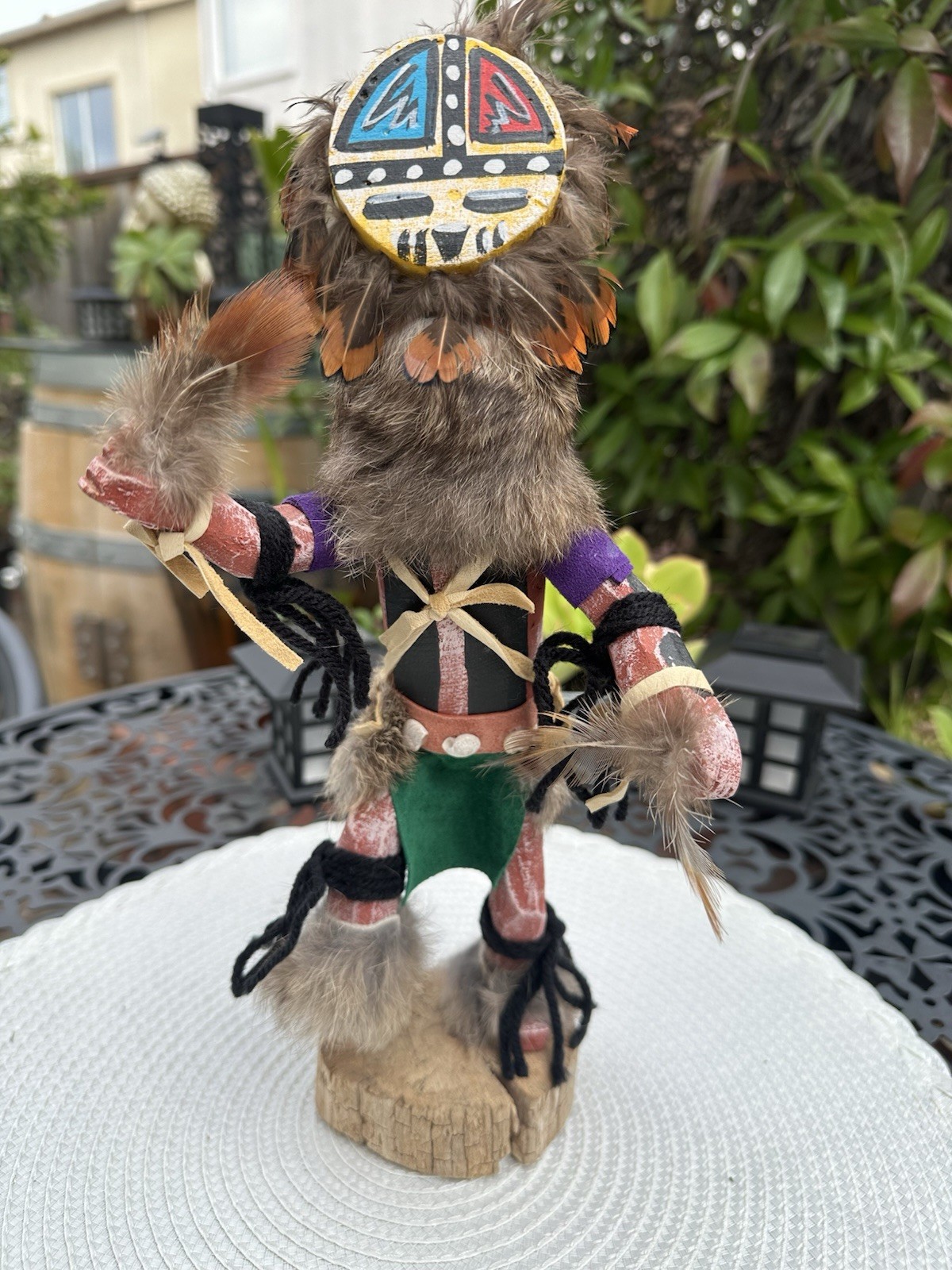 Sunface Native American Kachina Doll Handmade Signed by James 12\