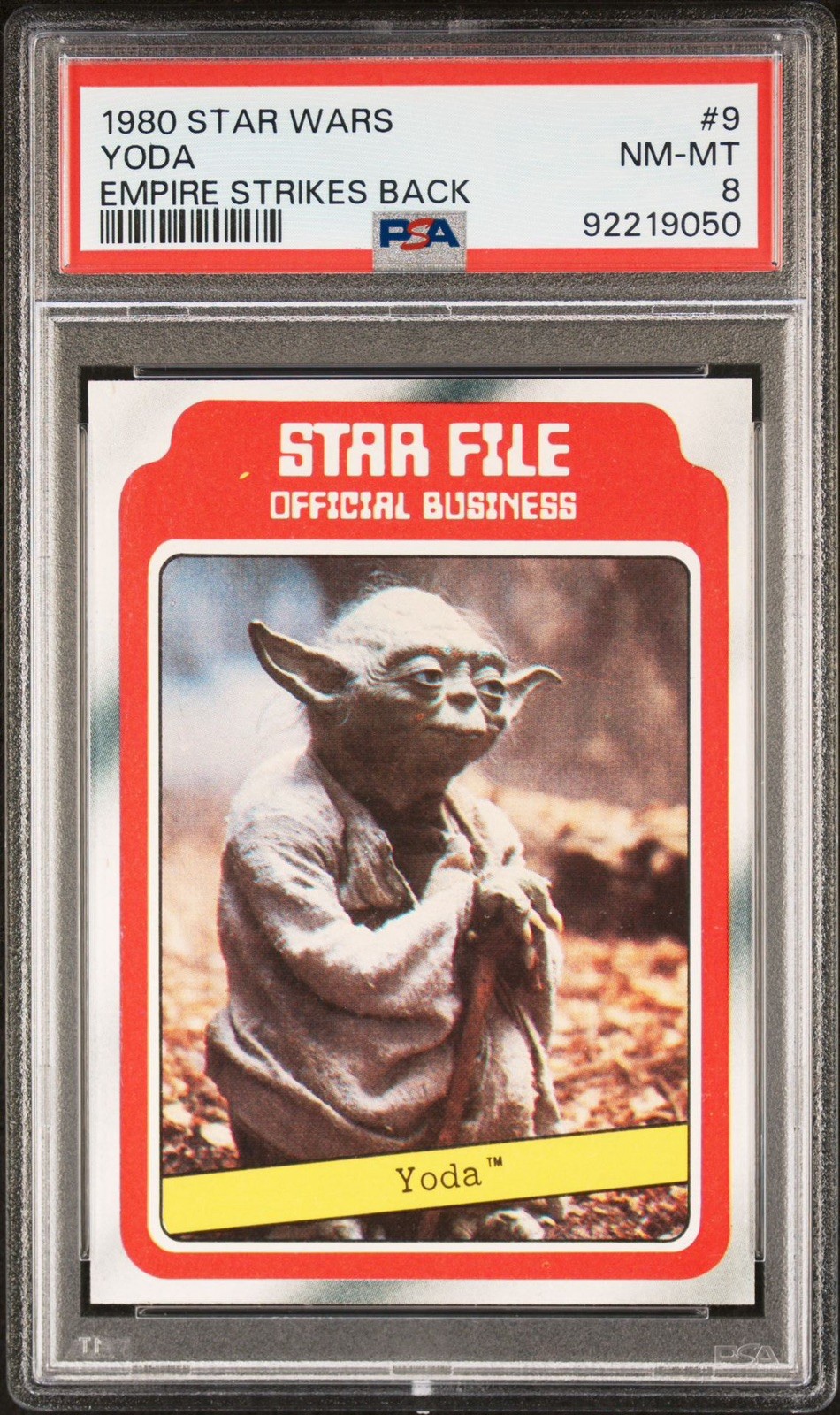1980 STAR WARS EMPIRE STRIKES BACK #9 YODA PSA 8