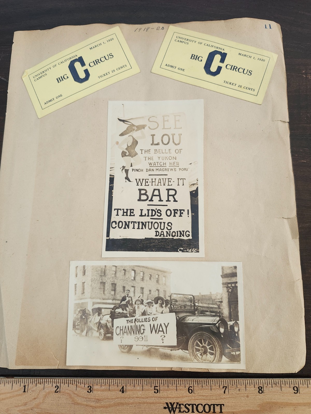 1920 University of California Great Photographs and Tickets 1920 University of California Great Photographs and Tickets