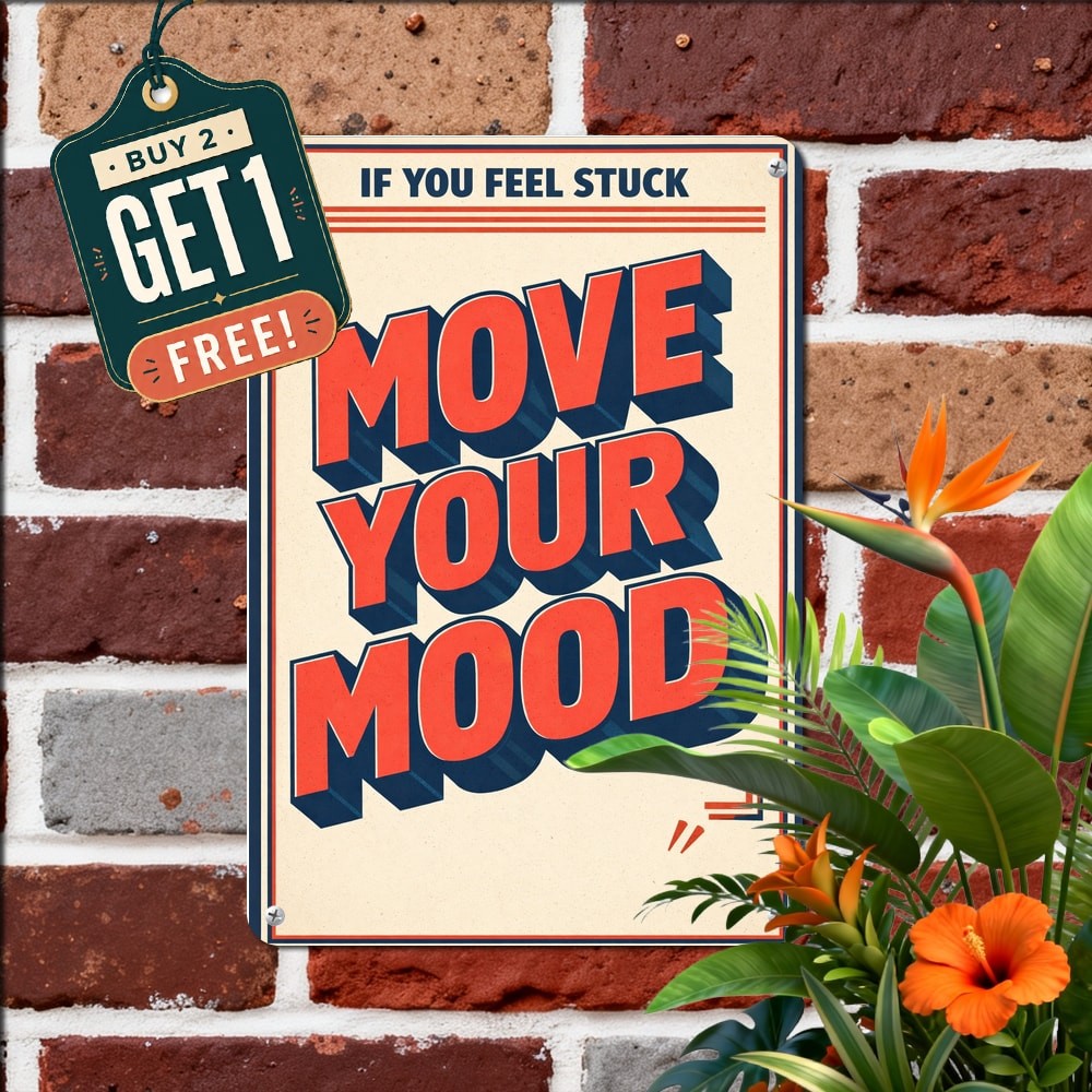 When In Doubt Dance Fun Poster Retro Dancer Lounge Studio Metal Tin Sign