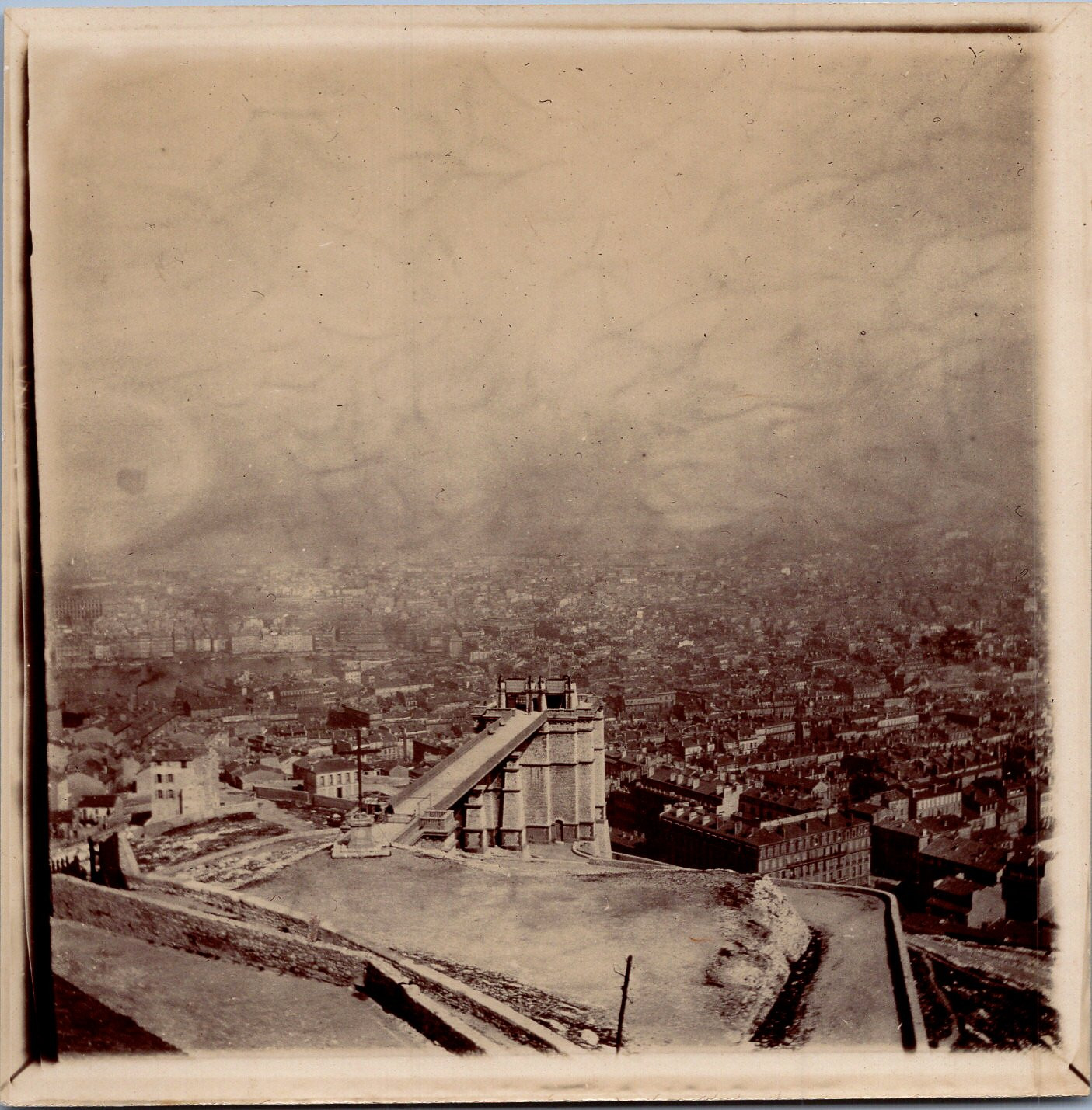 France, Marseille, Panorama, Elevator, Vintage Citrate Print, 1904 Vintage Citr