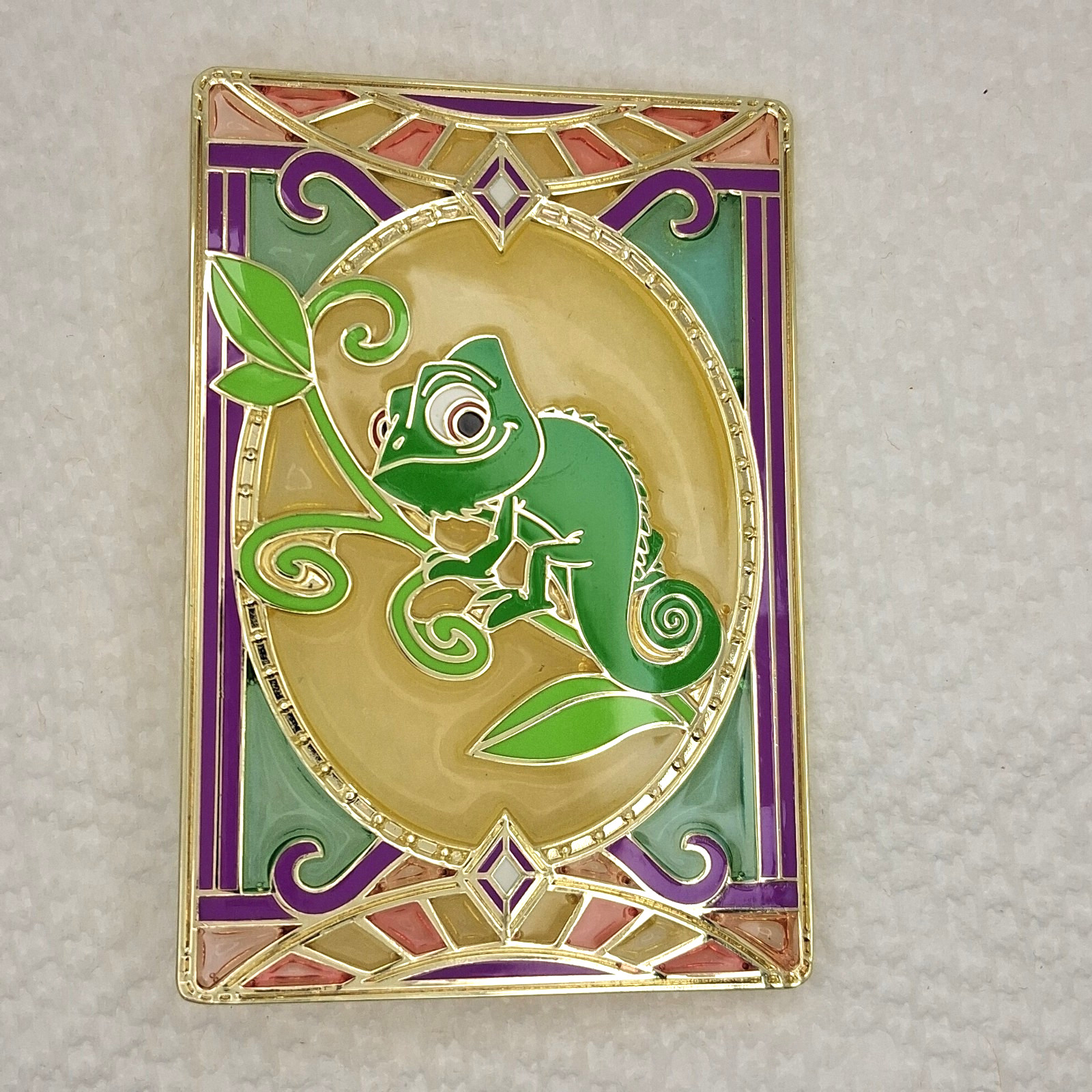 Disney Pink a la Mode Princess Sidekicks Stained Glass Pascal Tangled LE 300 Pin