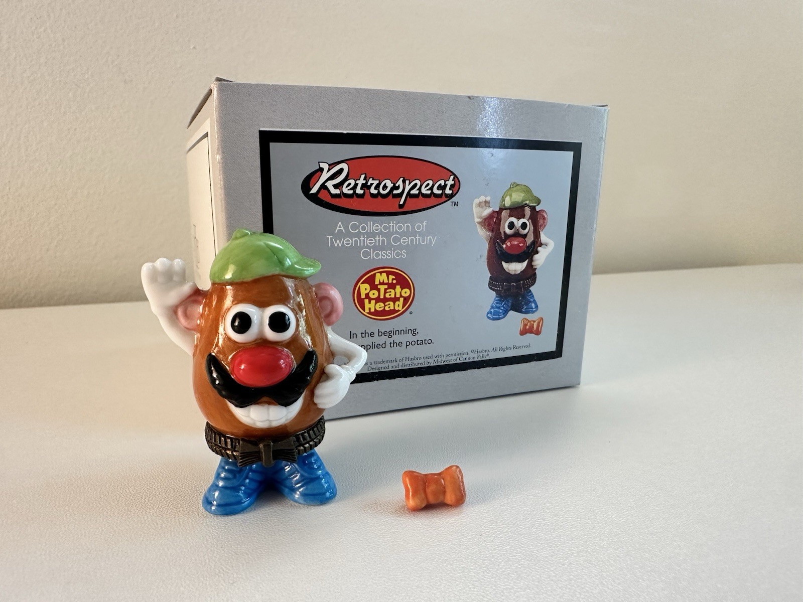 VTG PHB Porcelain Hinged Trinket Box Midwest Cannon Mr. Potato Head w/ Box