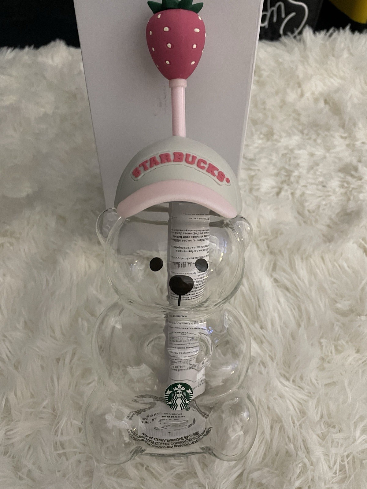 2026 Starbucks Bearista Bear Cup Strawberry Topper Baseball Cap