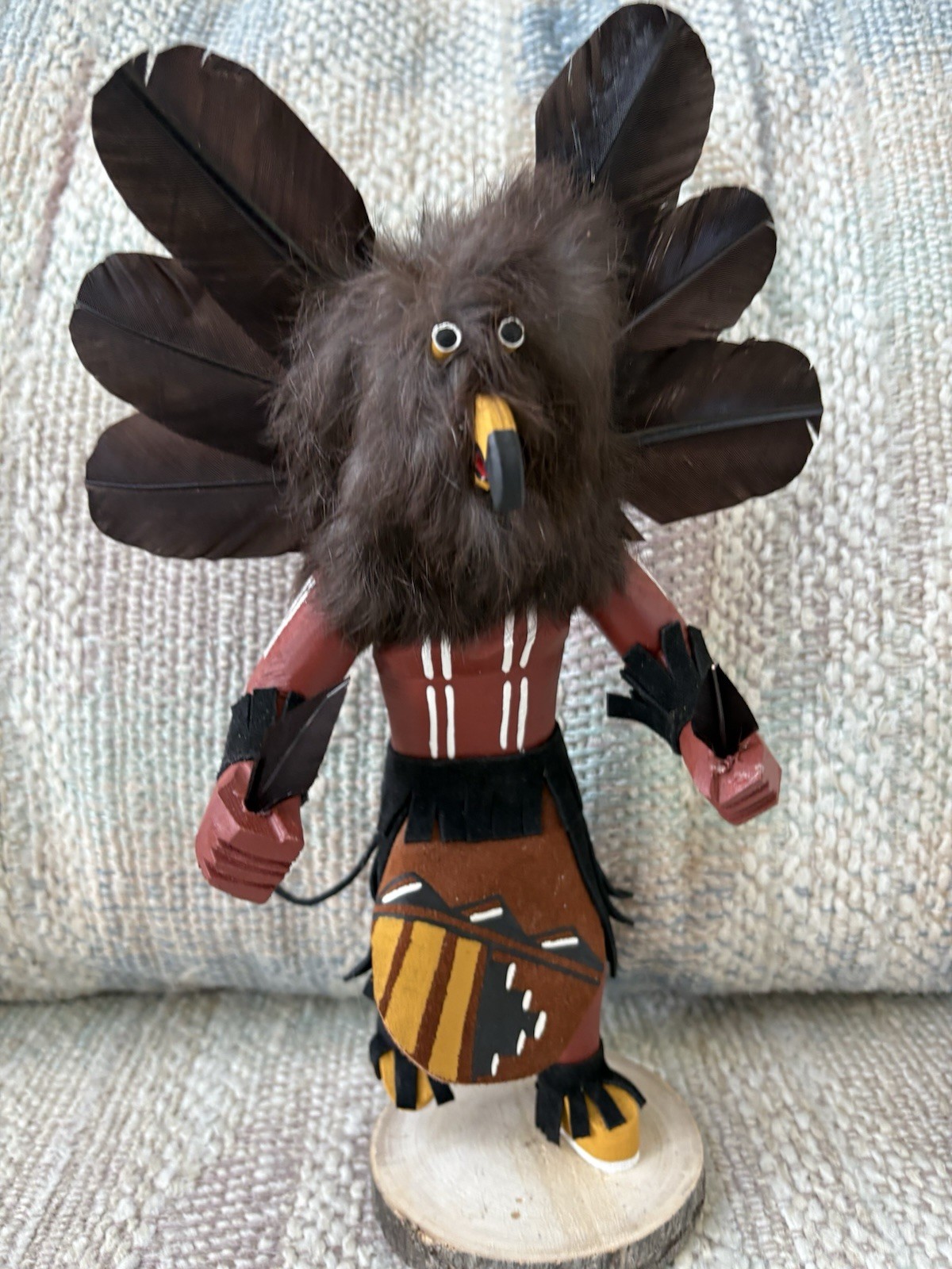 Hand-Carved Hopi Owl Kachina Doll- 12”-New Condition-with Original Story Cards