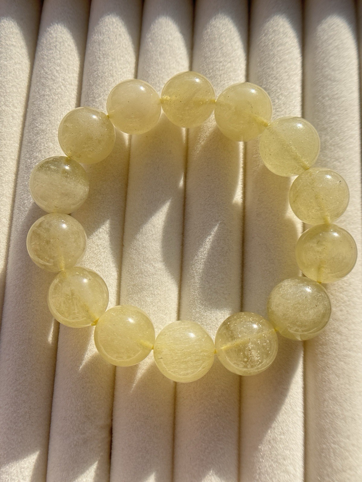 15mm Natural Libyan Desert Glass Meteorite Tektite Beads Bracelet