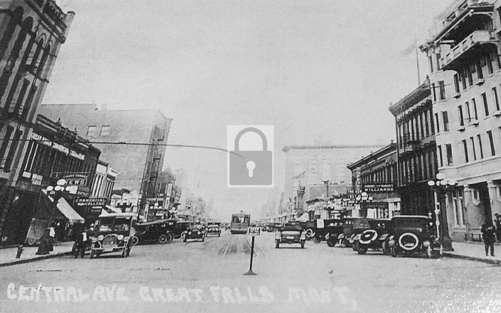 Central Avenue Street View Great Falls Montana MT - Reprint
