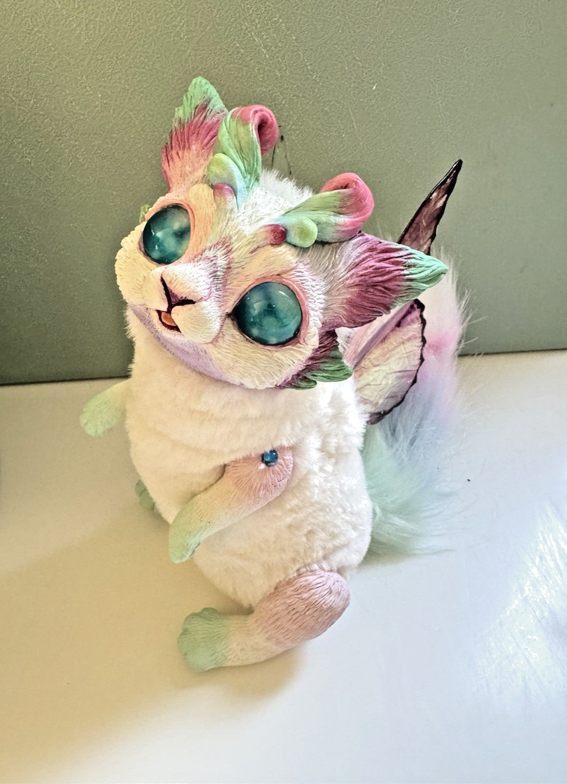 Arboreal Baby Kitten/Dragon - Gift Of Mercury, Handmade, art doll, collectible