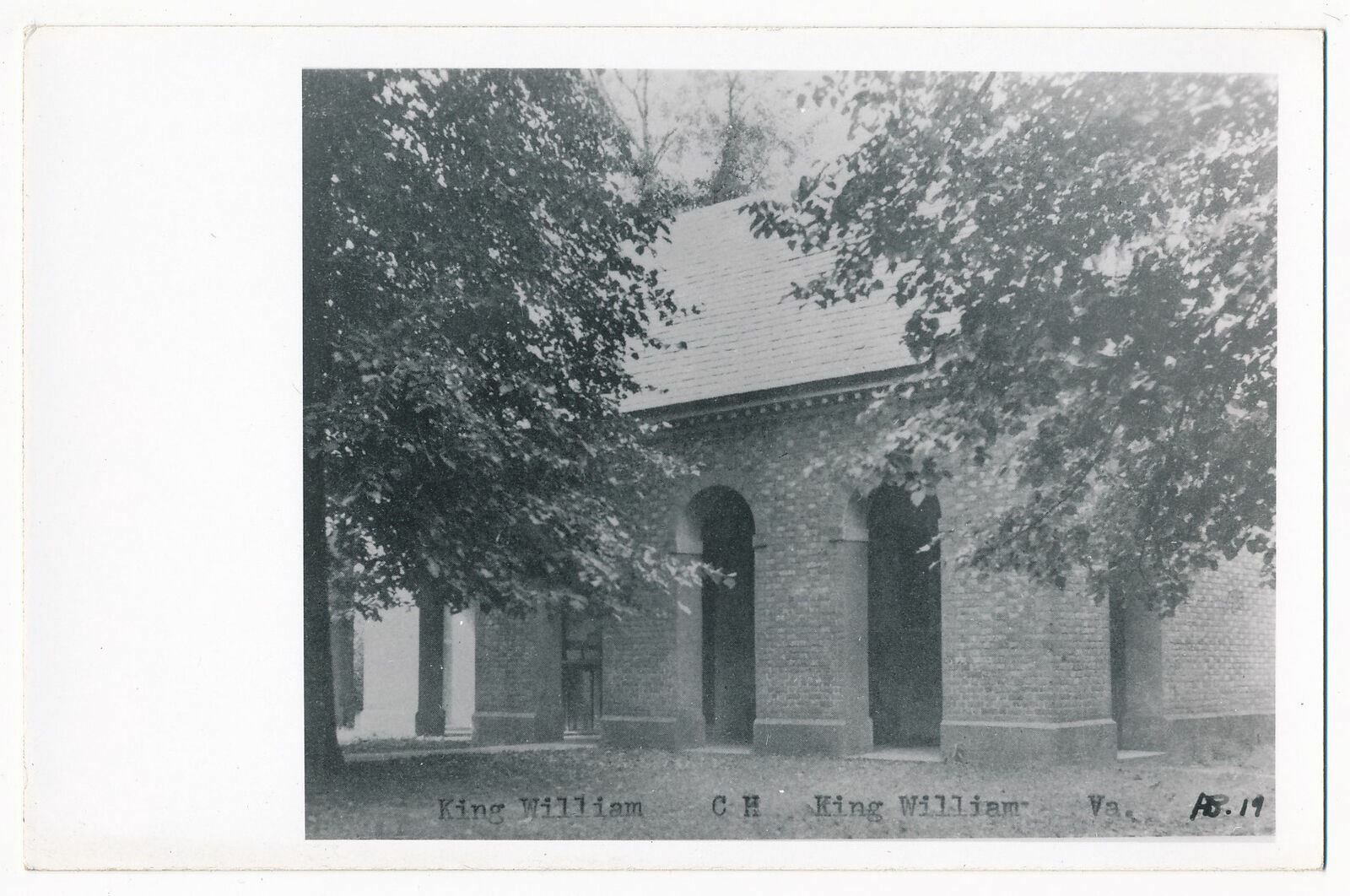 King William County Court House, King William, Virginia RPPC