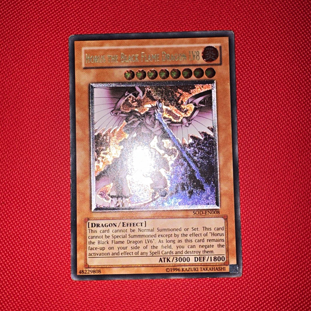Yugioh Horus The Black Flame Dragon LV8 SOD-EN008 Ultimate Rare Euro?