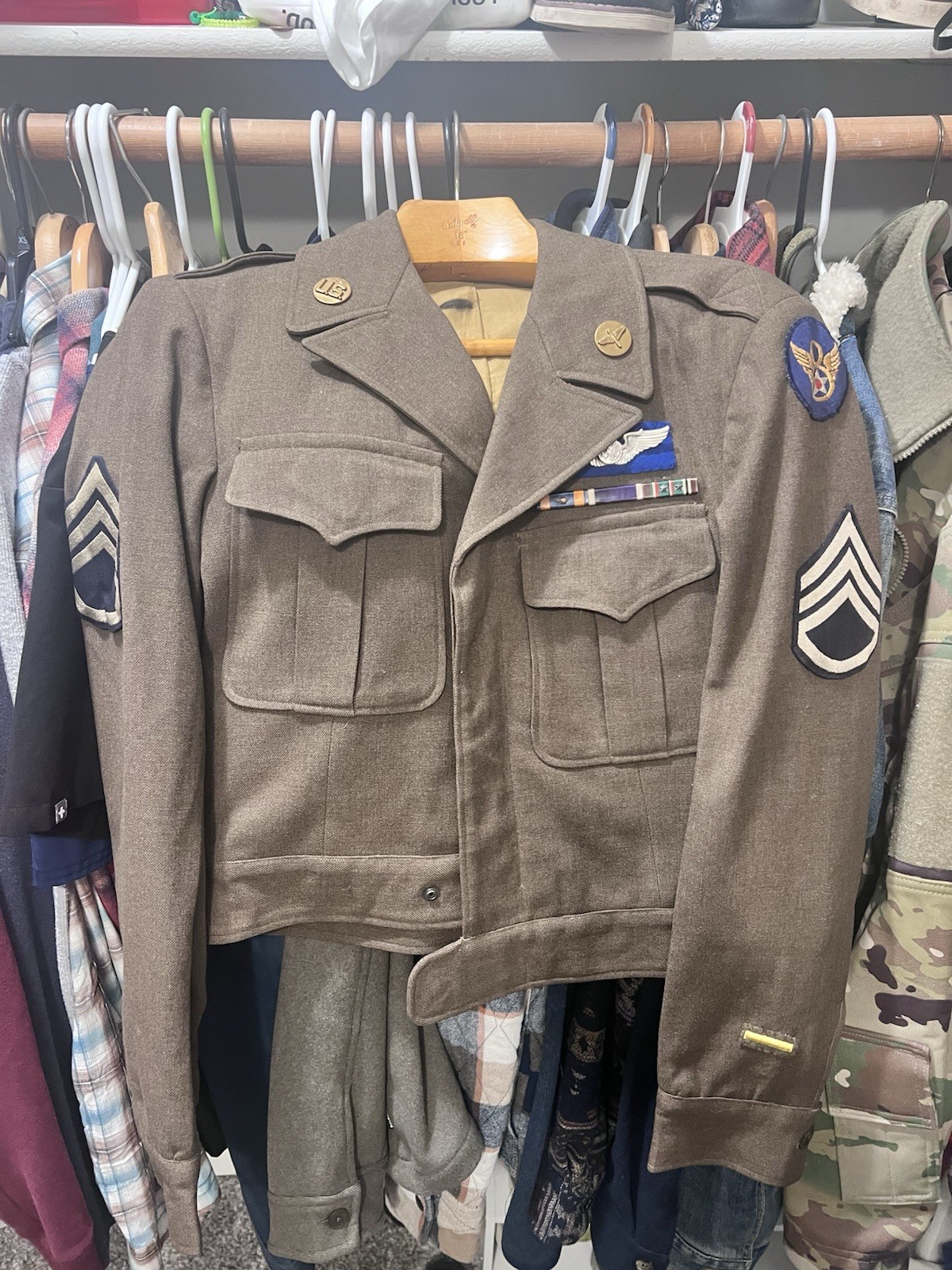 Wwii Pilots Uniform With Wings Rare Air Force Jacket Wwii Pilots Uniform With Wings Rare Air Force Jacket