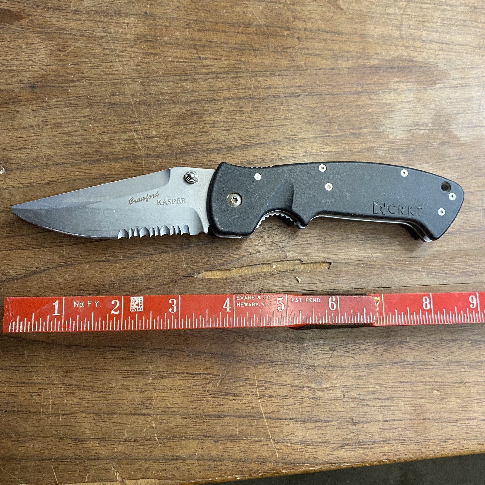 READ CRKT 6773SZ Crawford Kasper Folding Knife Satin Blade EDC Discontinued OOP
