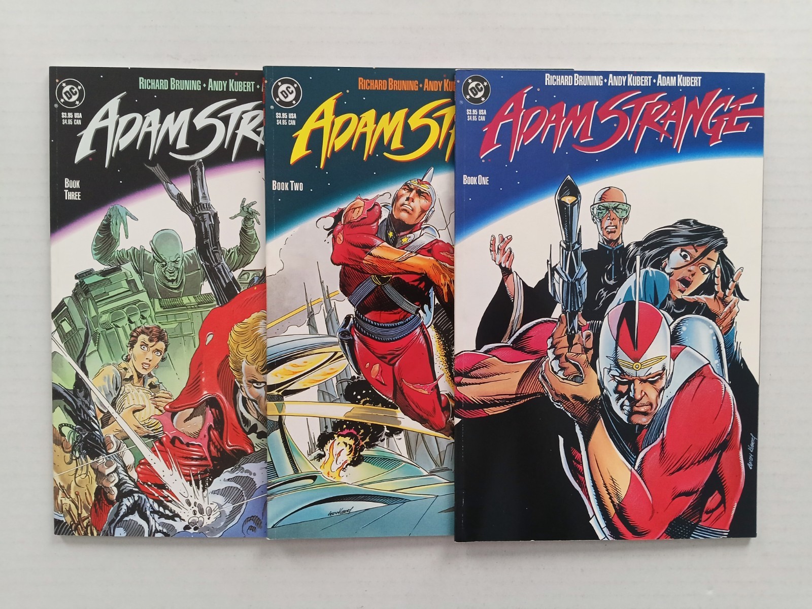 Adam Strange #1-3 Complete Set (1990) DC Comics -Richard Bruning- -Andy Kubert-
