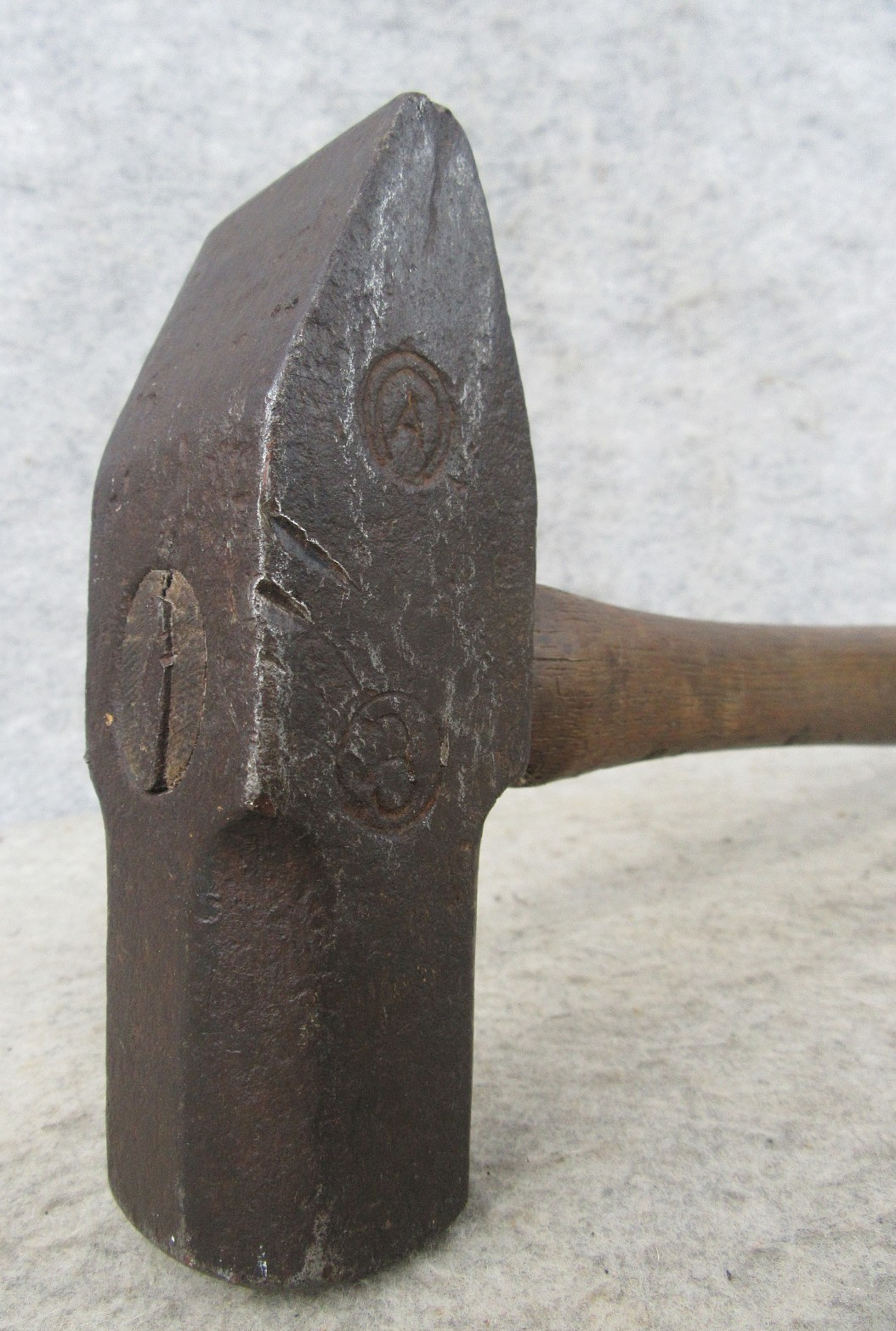 RARE Antique Orignal Hickory Handle PRR Railroad Train Track Sledge Hammer Tool RARE Antique Orignal Hickory Handle PRR Railroad Train Track Sledge Hammer Tool