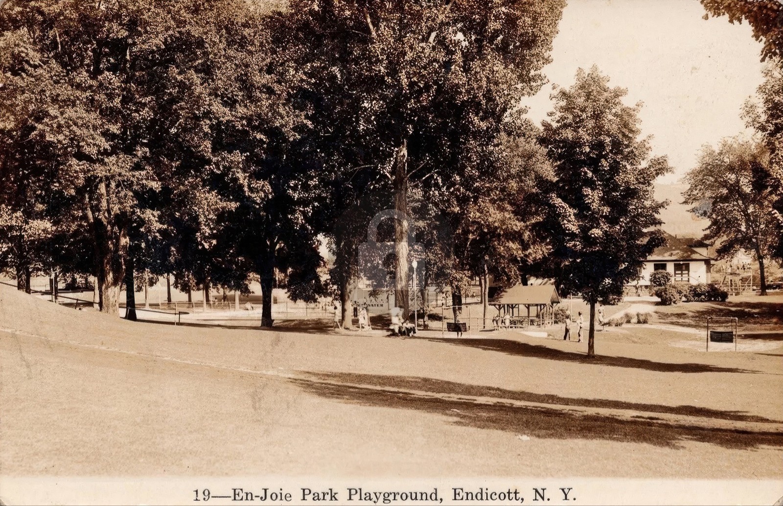 En-Joie Enjoie Park Playground Endicott NY RPPC Photo Postcard COPY