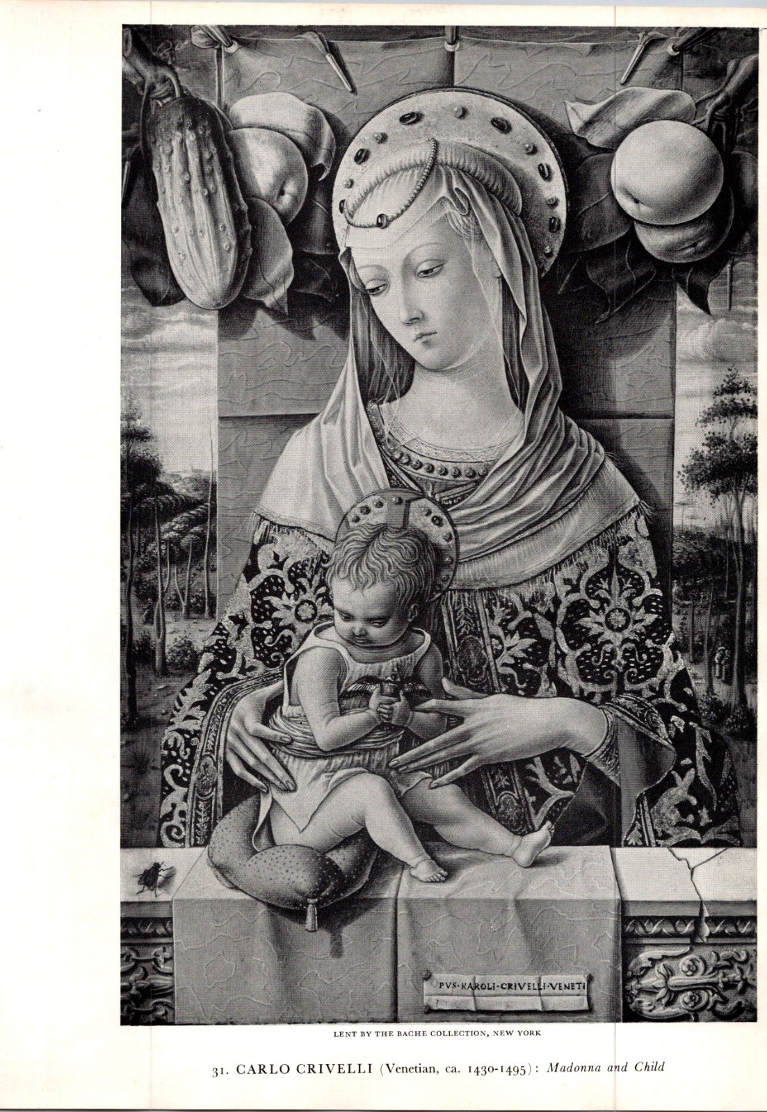 Carlo Crivelli Venetian Ca 1430-1495 Madonna & Child NY 1939 Art Print 5A6