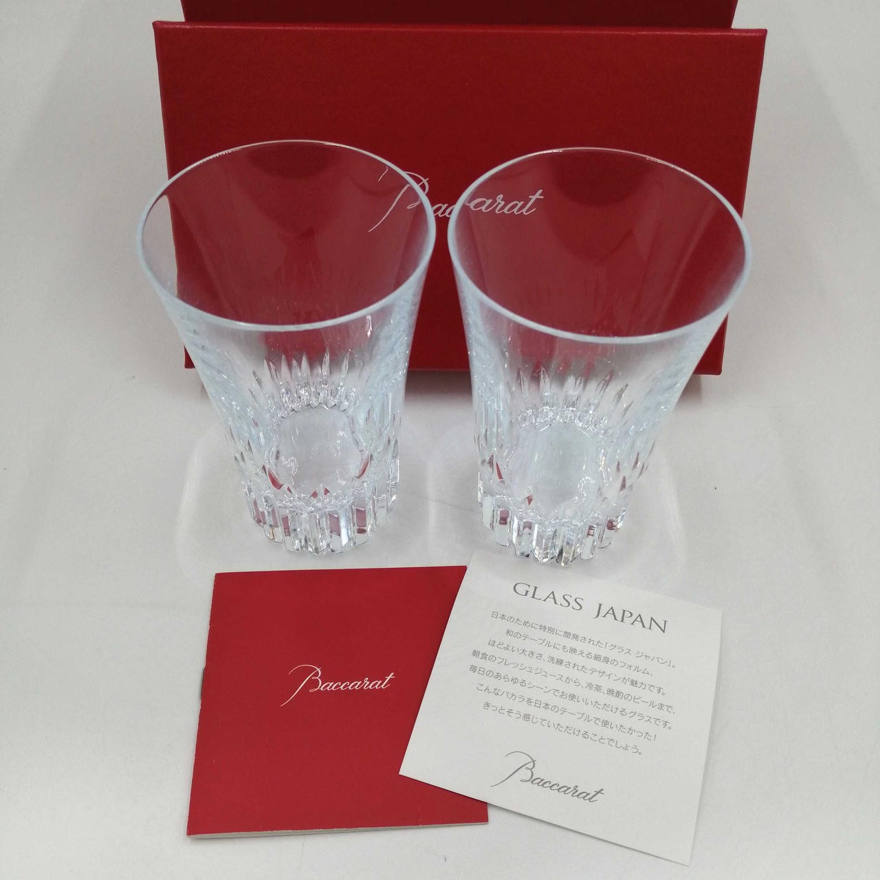 BACCARAT Glass Japan Crysta Pair Glass