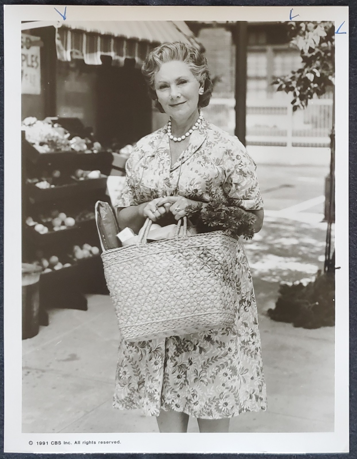 1991 Marion Ross Brooklyn Bridge CBS Hollywood 7x9 Press Photo