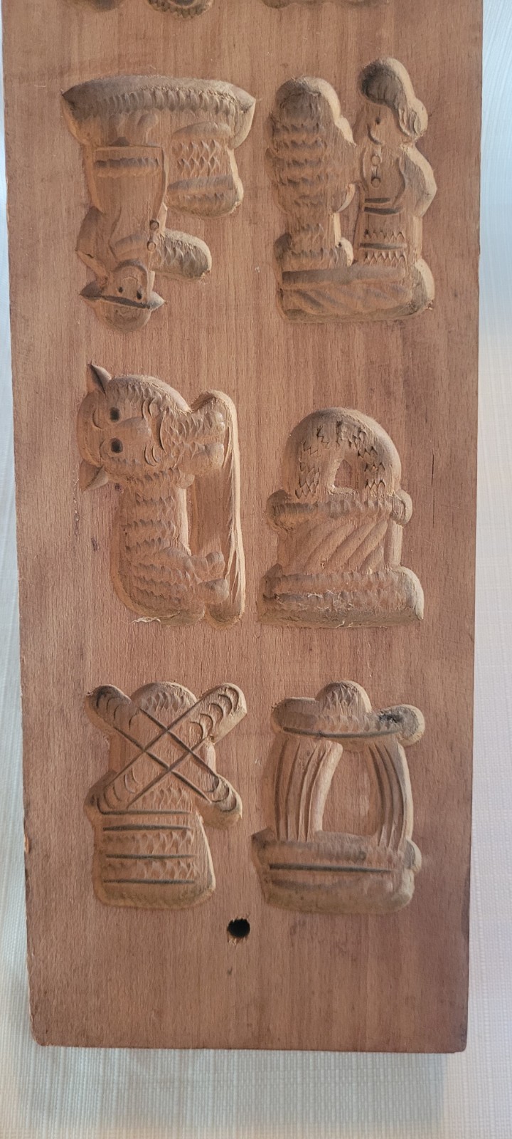 Vtg Hand Carved Wood Dutch Speculaas Springerle Cookie Mold 24 On Double Sided