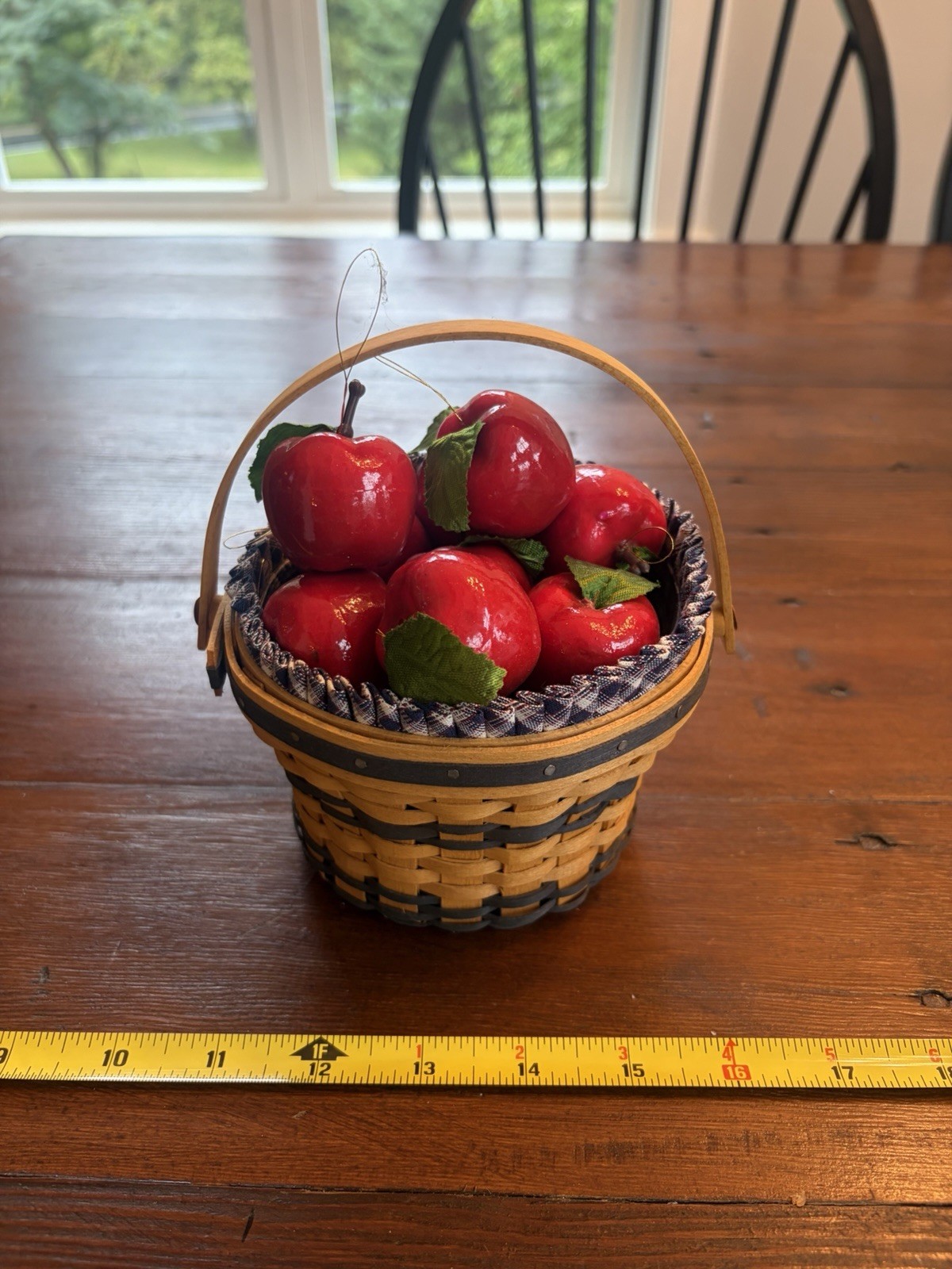 Longaberger 1998 Collectors Club Mini JW Miniature  Apple Basket Combo Set