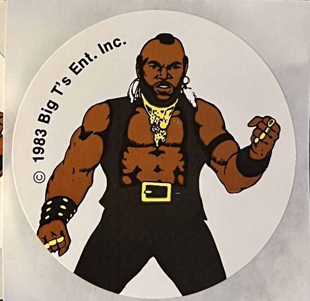 Mr. T -  Vintage Sticker © 1983 Big T's Enterprises, Inc. Mint Condition